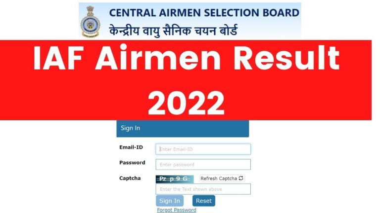 IAF Airmen Result 2022: Star 01/21, Air Force Group X, Y Merit List
