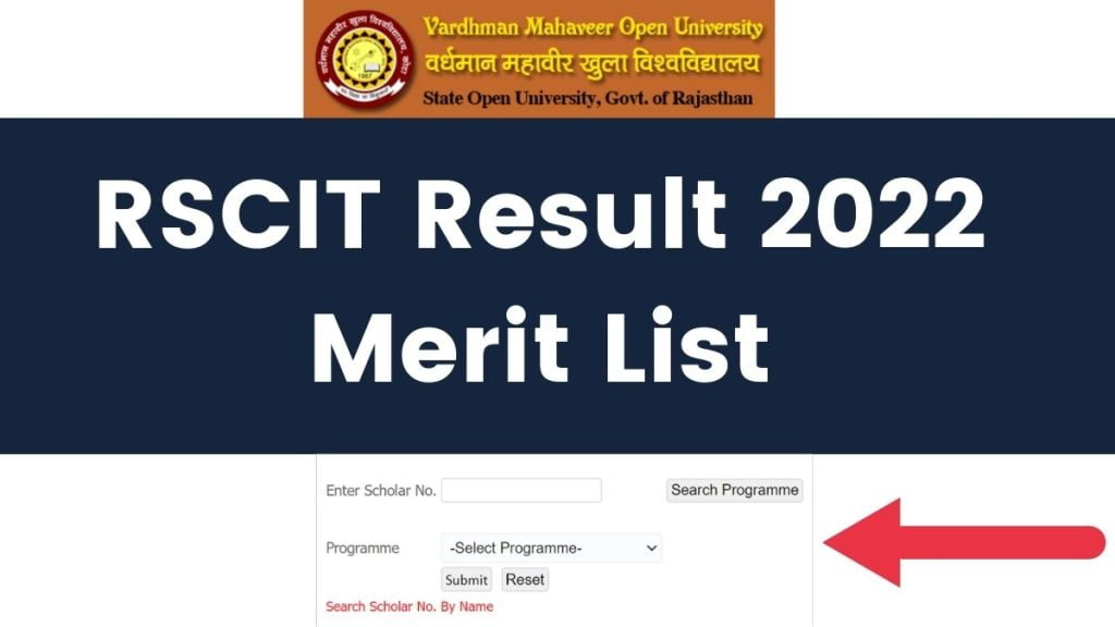 RSCIT Result 2022 Merit List