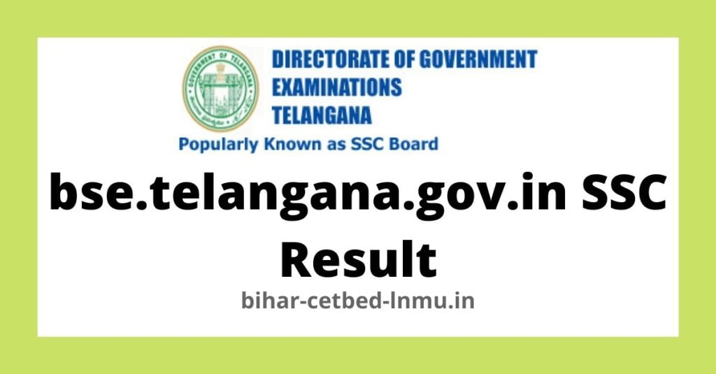 bse.telangana.gov.in Telangana State Class 10th SSC Result